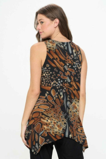 Plus Size Hit Shark Bite Hem Tank