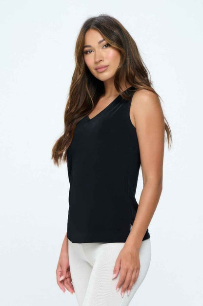 Plus Size Bns V-neck Bias Tank