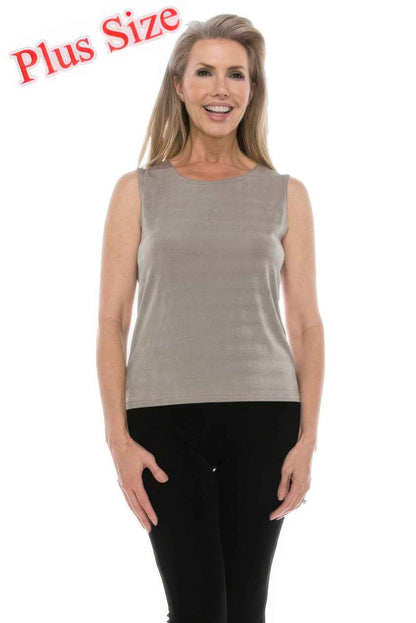 Plus Size Sleeveless Solid Tank Top