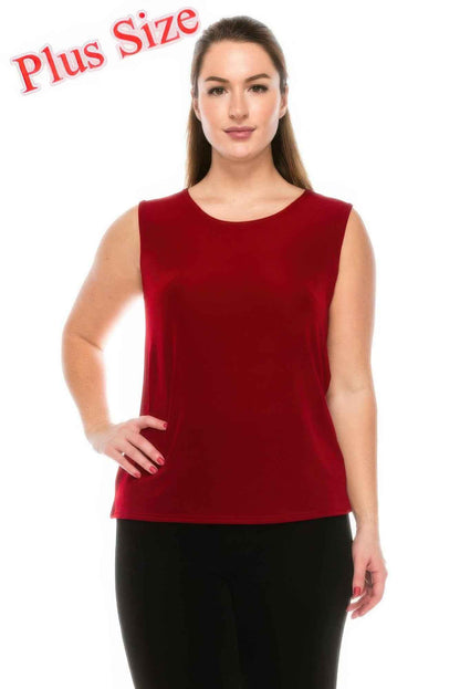 Plus Size Sleeveless Round Neck Tank
