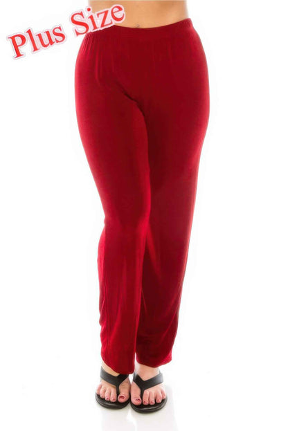 Jostar Stretchy Acetate Solid Long Plus Pants