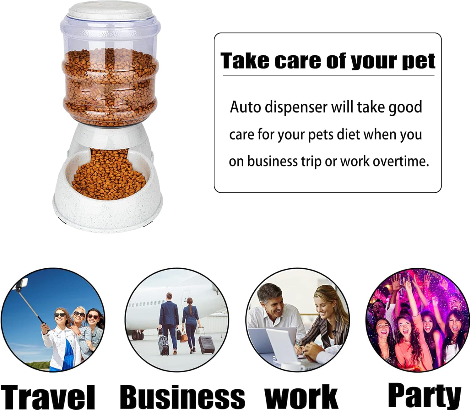 Automatic Dog Feeders for Large Dogs, Large Dog Food Dispenser 3 Gallon, Automatic Dog Feeder Food Dispenser for Large Dogs and Pets That Are Left Unfed for Long Periods of Time Away from Home