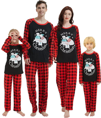 Family Matching Pajama Sets Cute Christmas Tree Sleepwear Snowman Holiday PJS for Couples and Kids