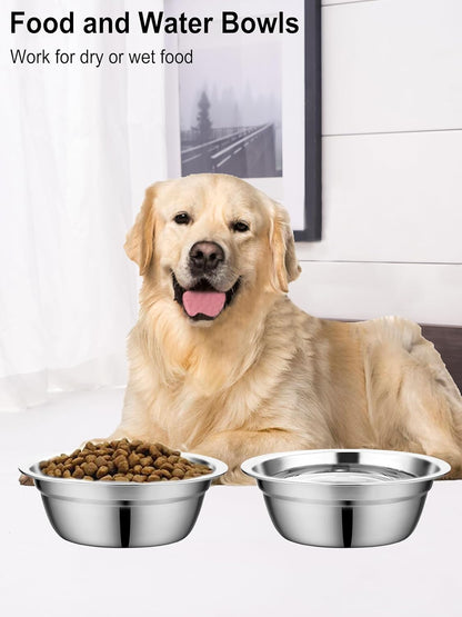 Stainless Steel Dog Bowls, Metal Dog Bowls, Dog Bowls for Small, Medium Sized Dog Pet's Supplies |