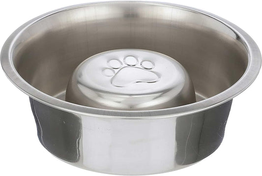 Stainless Steel Slow Feed Bowl for Dogs or Cats - Fits in Neater Feeders and Other Raised Feeders (3 Cup)