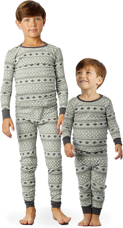 Family Matching Holiday Pajamas Organic Cotton for Men, Women, Kids, Toddlers, Baby Boys, Girls, Unisex Pets