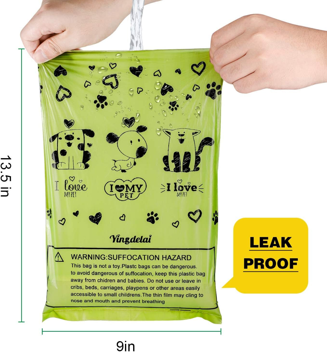 Biodegradable Dog Waste Bags - 720 Extra Thick, Leak-Proof Bags with Dispenser in Assorted Colors (Green, Blue, Yellow, Pink) - Scented