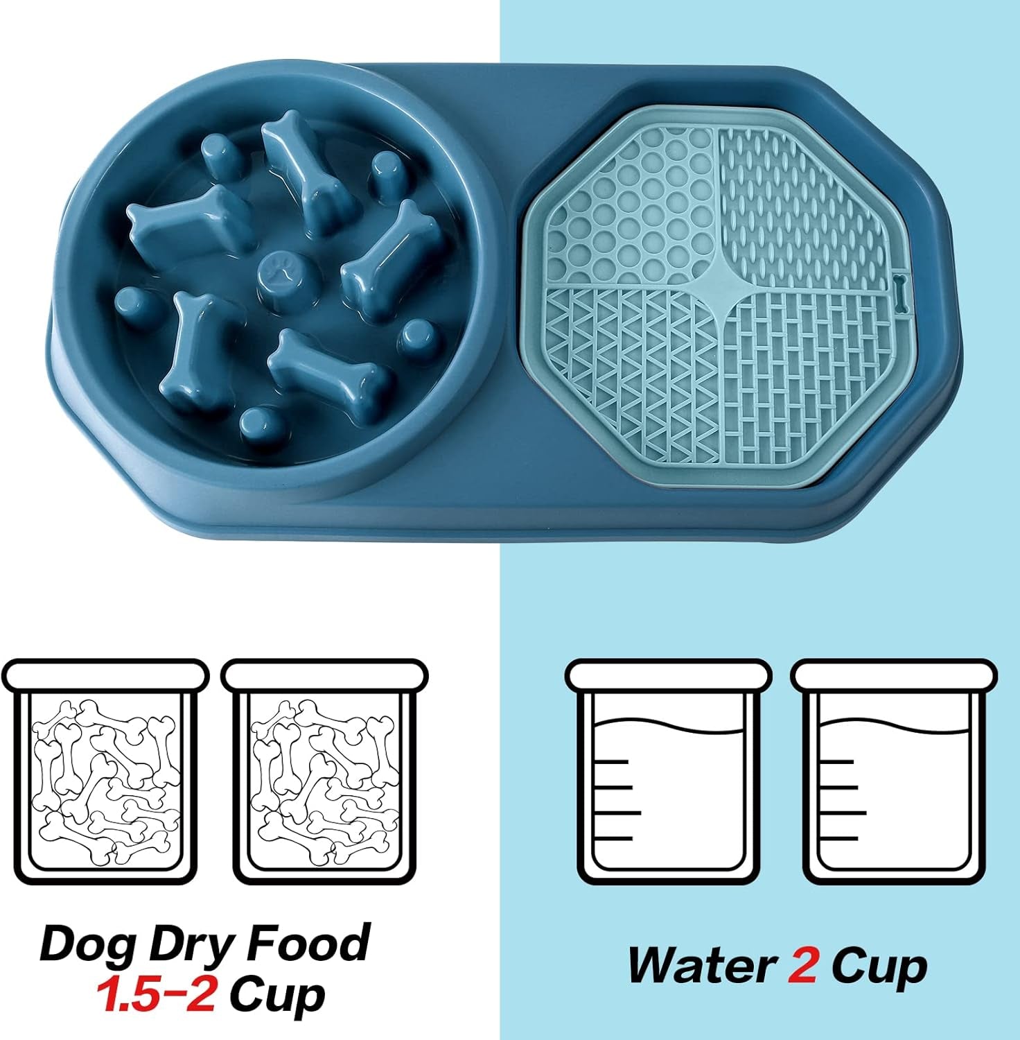 Slow Feeder Dog Bowls Puzzle Anti-Gulping Interactive Bloat Durable Preventing Choking Healthy Dogs Bowl Pet's Supplies |