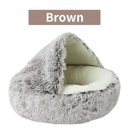 Winter Plush Pet Cat Bed round Cat Cushion Cat House 2 in 1 Warm Cats Basket Pet Sleep Bag Kitten Nest Kennel for Small Dog Cats Pet's Supplies |