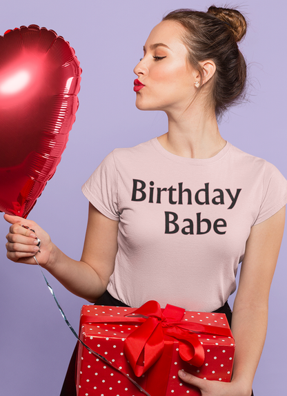 Birthday Babe Pink Women T-shirt