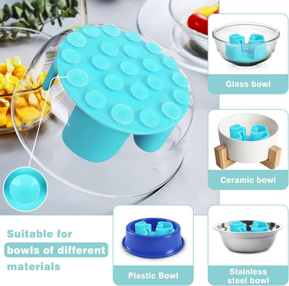 Slow Feeder Dog Bowls Insert, Soft Silicone Slow Eating Puppy Food Bowl for Small Medium Large Breed Dogs,Perfect with Stainless Steel Plastic Glass Ceramic Dog Bowls Pet's Supplies |