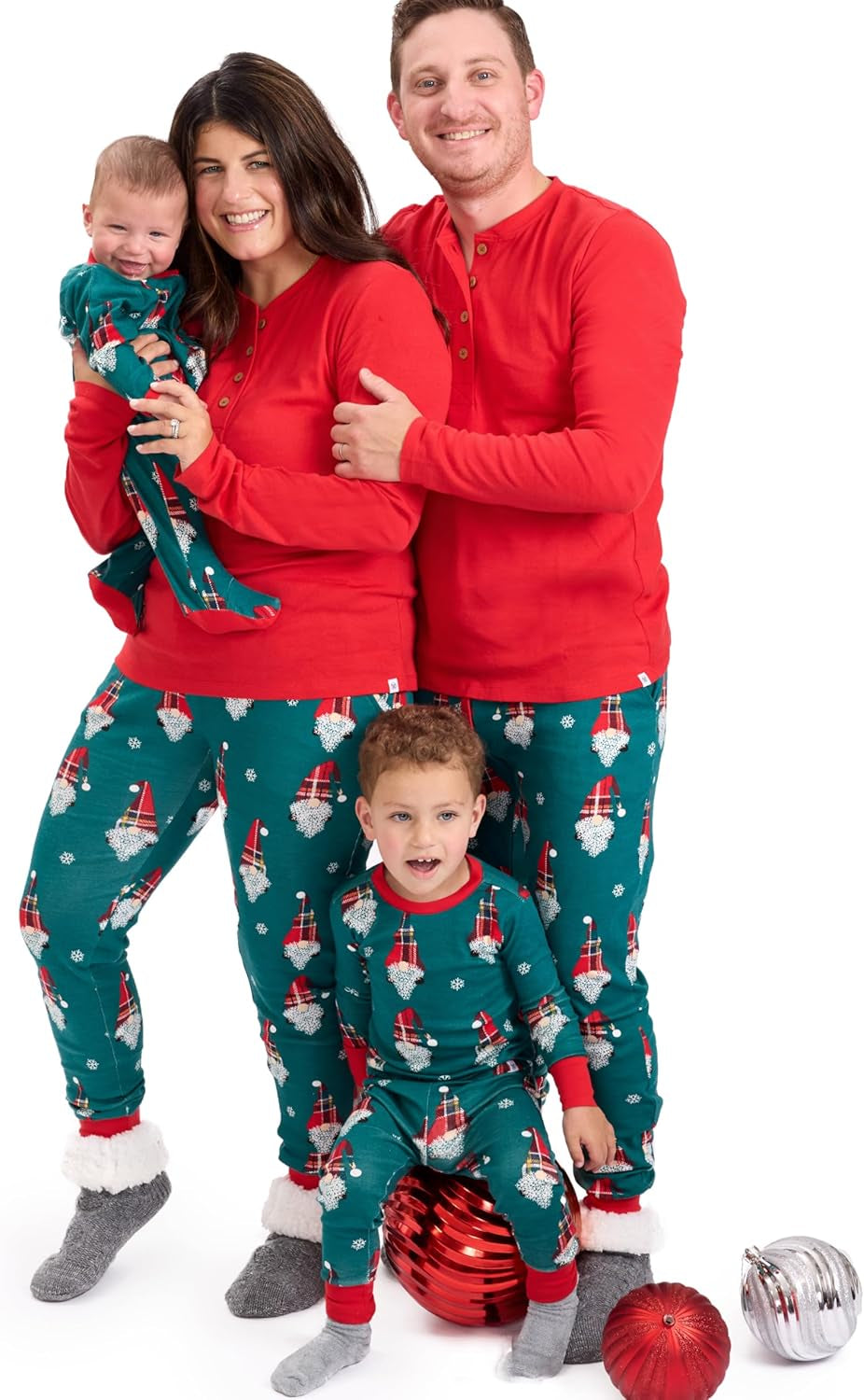 Family Matching Holiday Pajamas Organic Cotton for Men, Women, Kids, Toddlers, Baby Boys, Girls, Unisex Pets