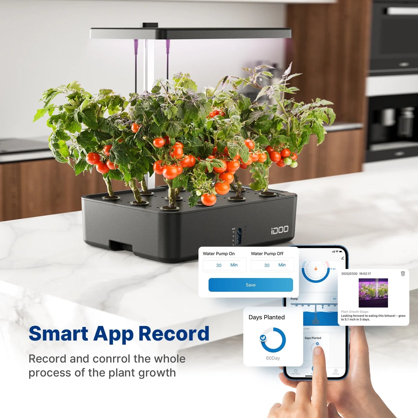 Wifi 12 Pods Hydroponics Growing System, Smart Indoor Grow System Kit with APP Control Pet's Supplies |