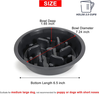 Slow Feeder Dog Bowl - BPA, PVC, and Phthalate-Free - Suitable for Most Raised Feeders - Non-Slip Maze Design - Can Be Used for All Food Types Pet's Supplies |