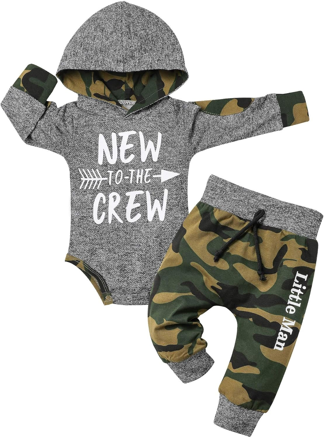 Newborn Baby Boy Clothes Plaid Letter Print Long Sleeve Hoodies + Long Pants 2PCS Fall Winter Outfits Set