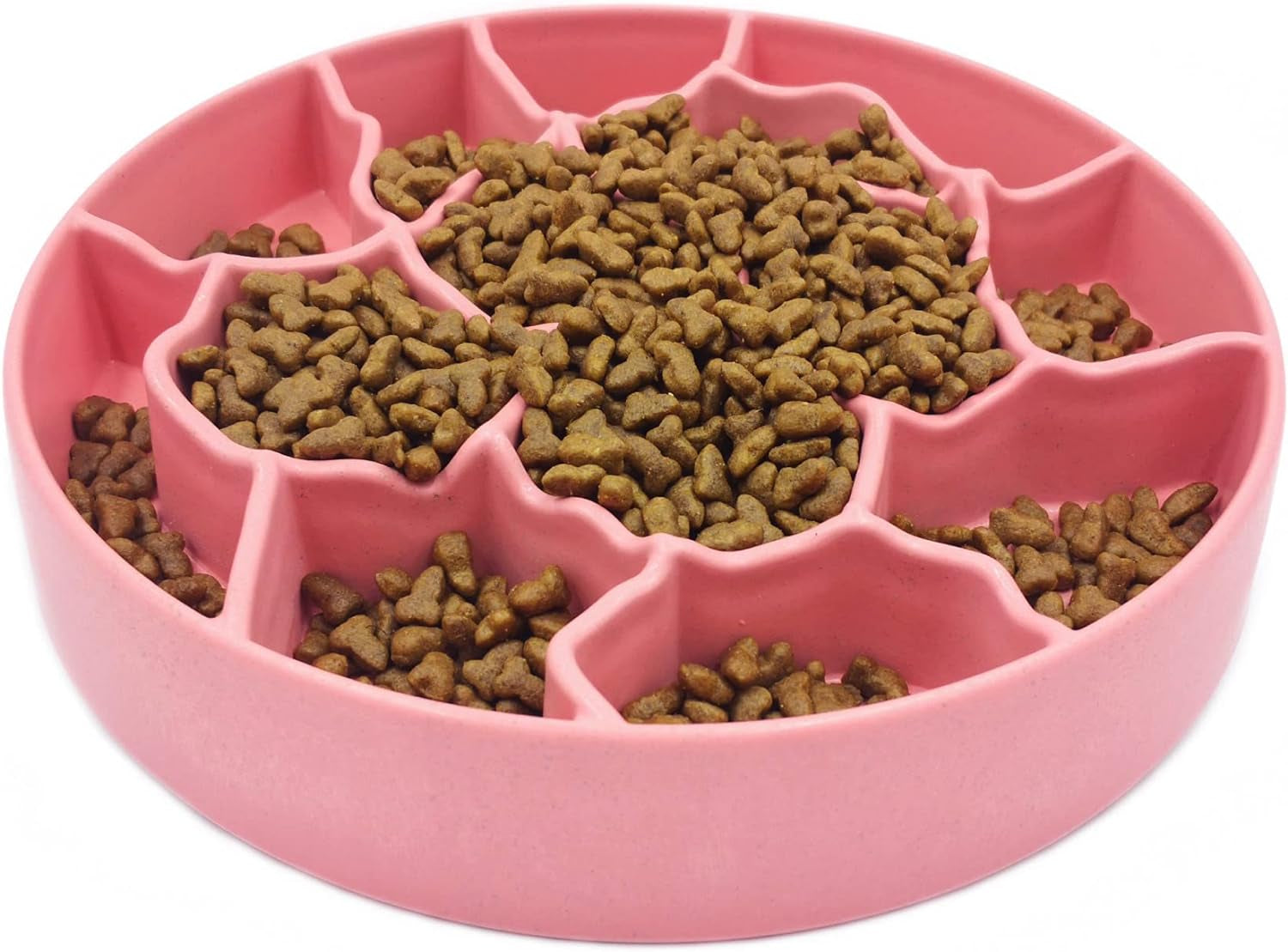 8 Inch Slow Feeder Bowl, Bamboo Fiber Polypropylene, Anti-Gulping Design for Dogs & Cats, 2.5 Cup Capacity Pet's Supplies |