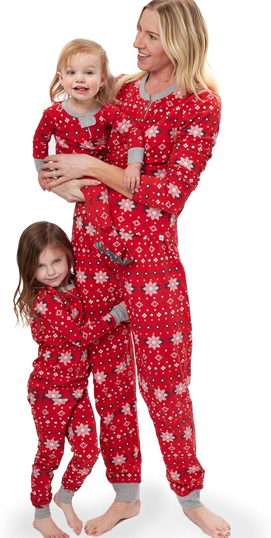 Family Matching Holiday Pajamas Organic Cotton for Men, Women, Kids, Toddlers, Baby Boys, Girls, Unisex Pets