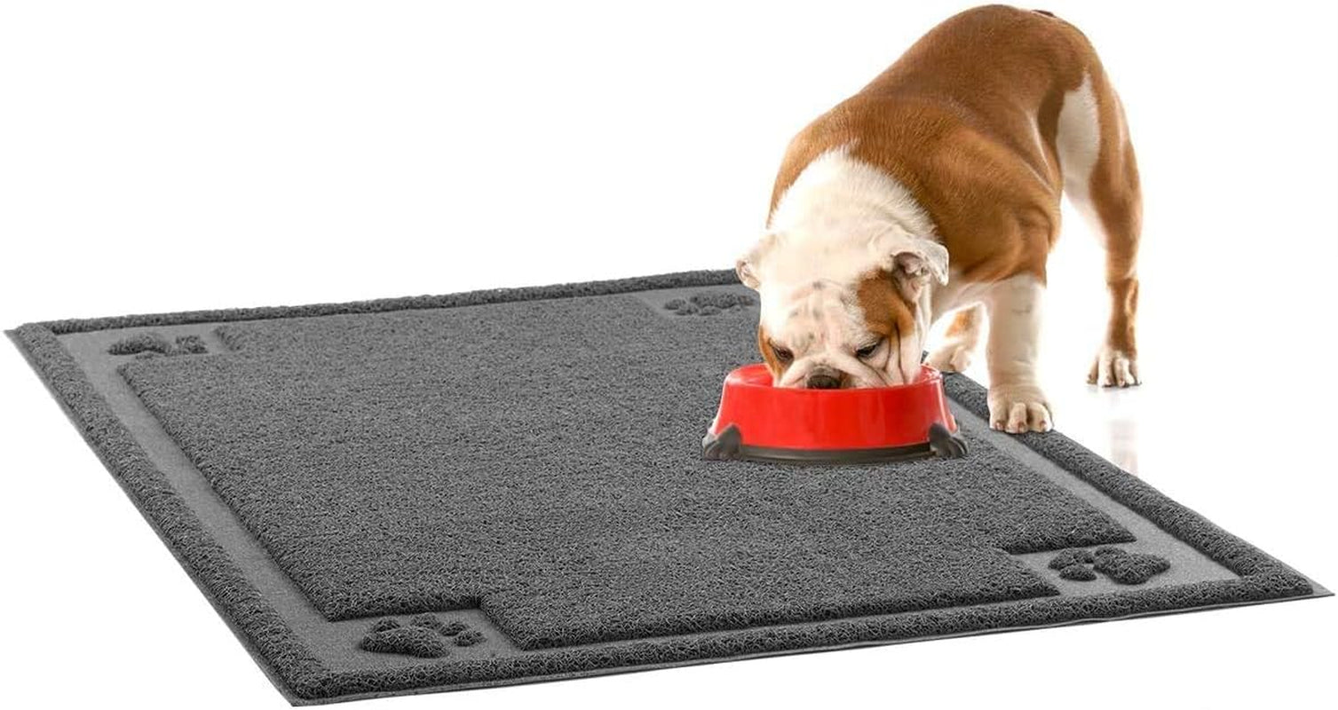 Dog Mat for Food and Water under Bowl and Feeder, 35 X 24 Inches Large Dog Bowl Life Food Pet Mats for Dogs and Cats, Silicone Non Slip for Floors, Easy to Clean Pet's Supplies |