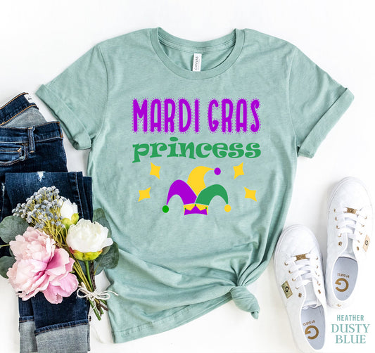 Mardi Grass Princess T-shirt | Christmas Gift Idea 2024