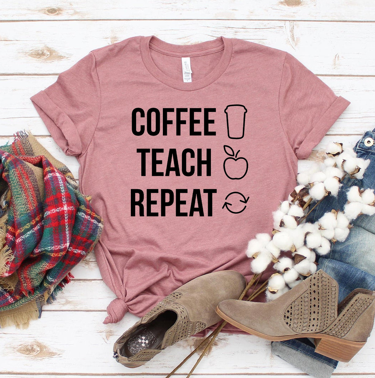 Coffee Teach Repeat T-shirt