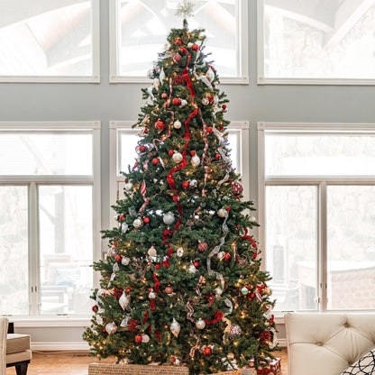 9' Prelit Artificial Christmas Tree Full Profile Northern Pine - Clear Lights