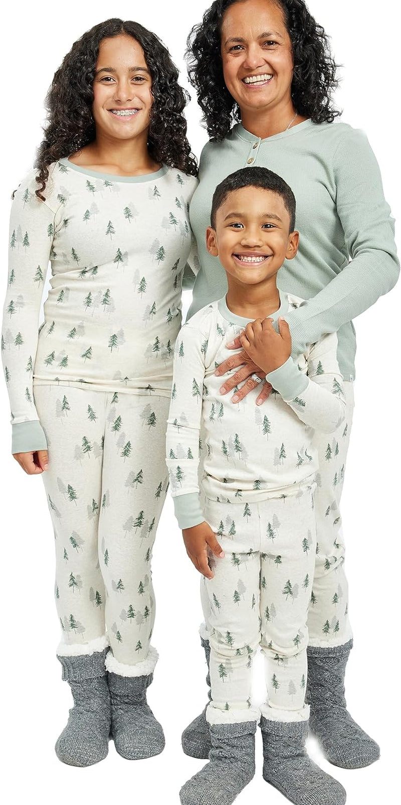 Family Matching Holiday Pajamas Organic Cotton for Men, Women, Kids, Toddlers, Baby Boys, Girls, Unisex Pets