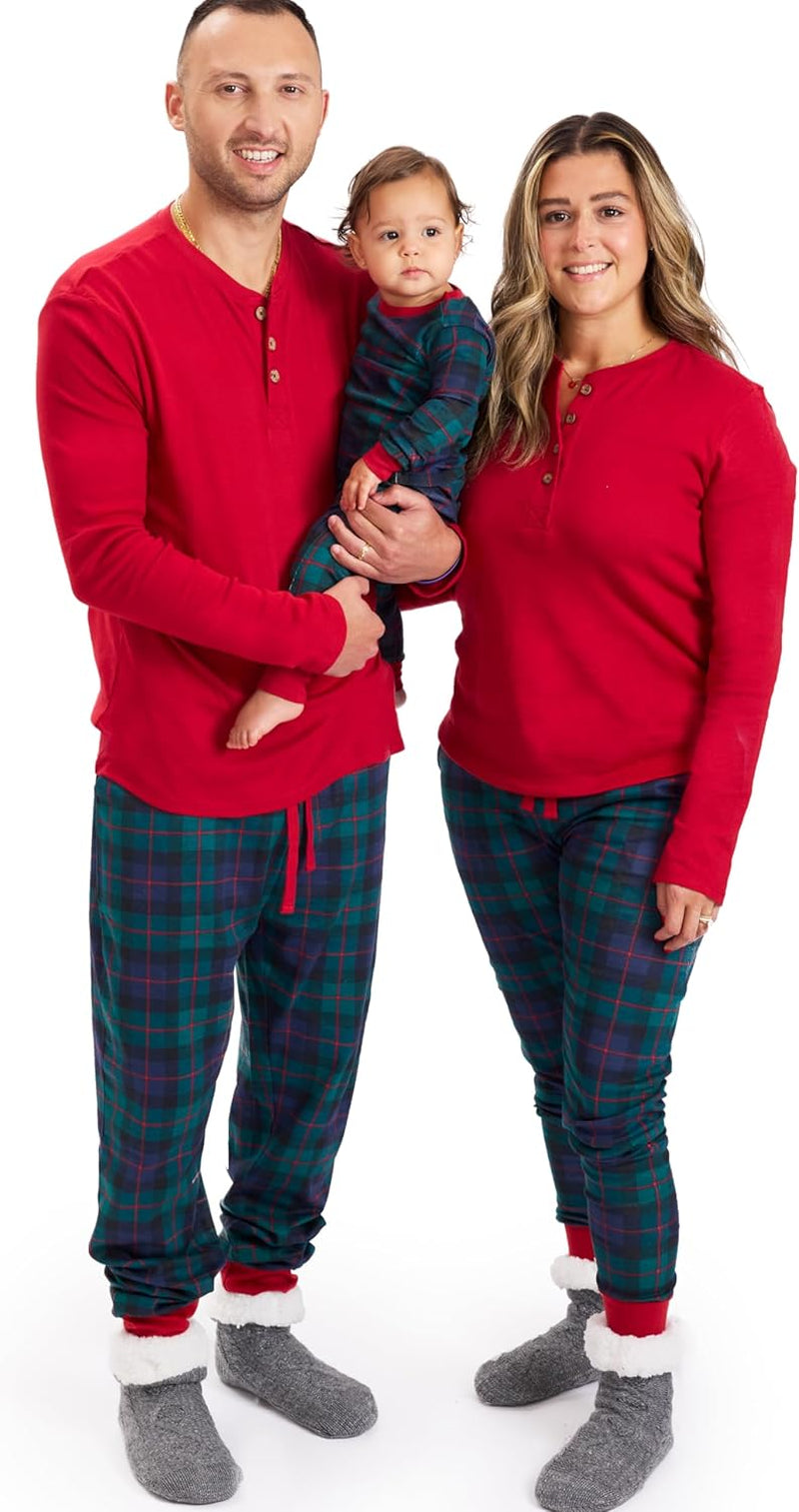 Family Matching Holiday Pajamas Organic Cotton for Men, Women, Kids, Toddlers, Baby Boys, Girls, Unisex Pets