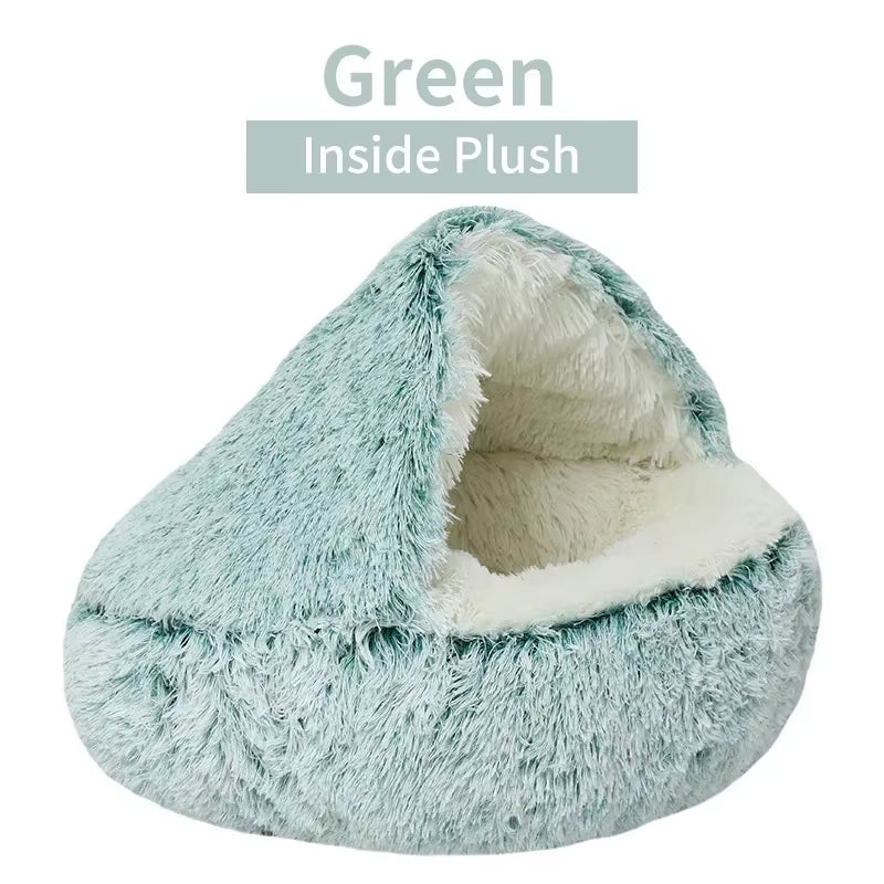 Winter Plush Pet Cat Bed round Cat Cushion Cat House 2 in 1 Warm Cats Basket Pet Sleep Bag Kitten Nest Kennel for Small Dog Cats Pet's Supplies |