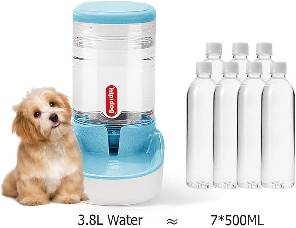 Automatic Cat Feeder Automatic Dog Water Dispenser 1 Gallon Double Bowl Design for Cats or Small Pets (Blue Water) Pet's Supplies |