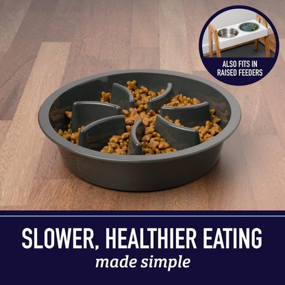 Slow Feeder Dog Bowls - Cup Maze Puzzle Slow Feeder Dog Bowl with 2 Cups - with 7.5-8 Inch Feeder Holes - Dog Bowl Slow Feeder - Slow Feeding Dog Bowl for Large, Medium & Small Sized Breeds Pet's Supplies |