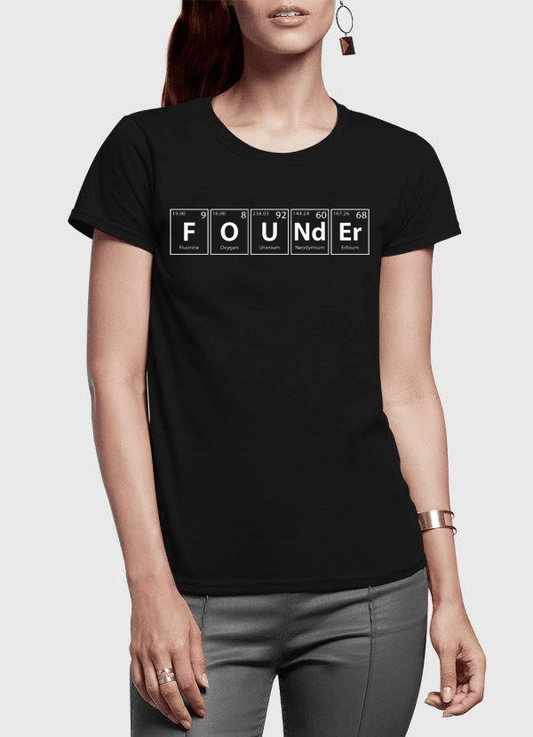 Founder Half Sleeves Women T-shirt