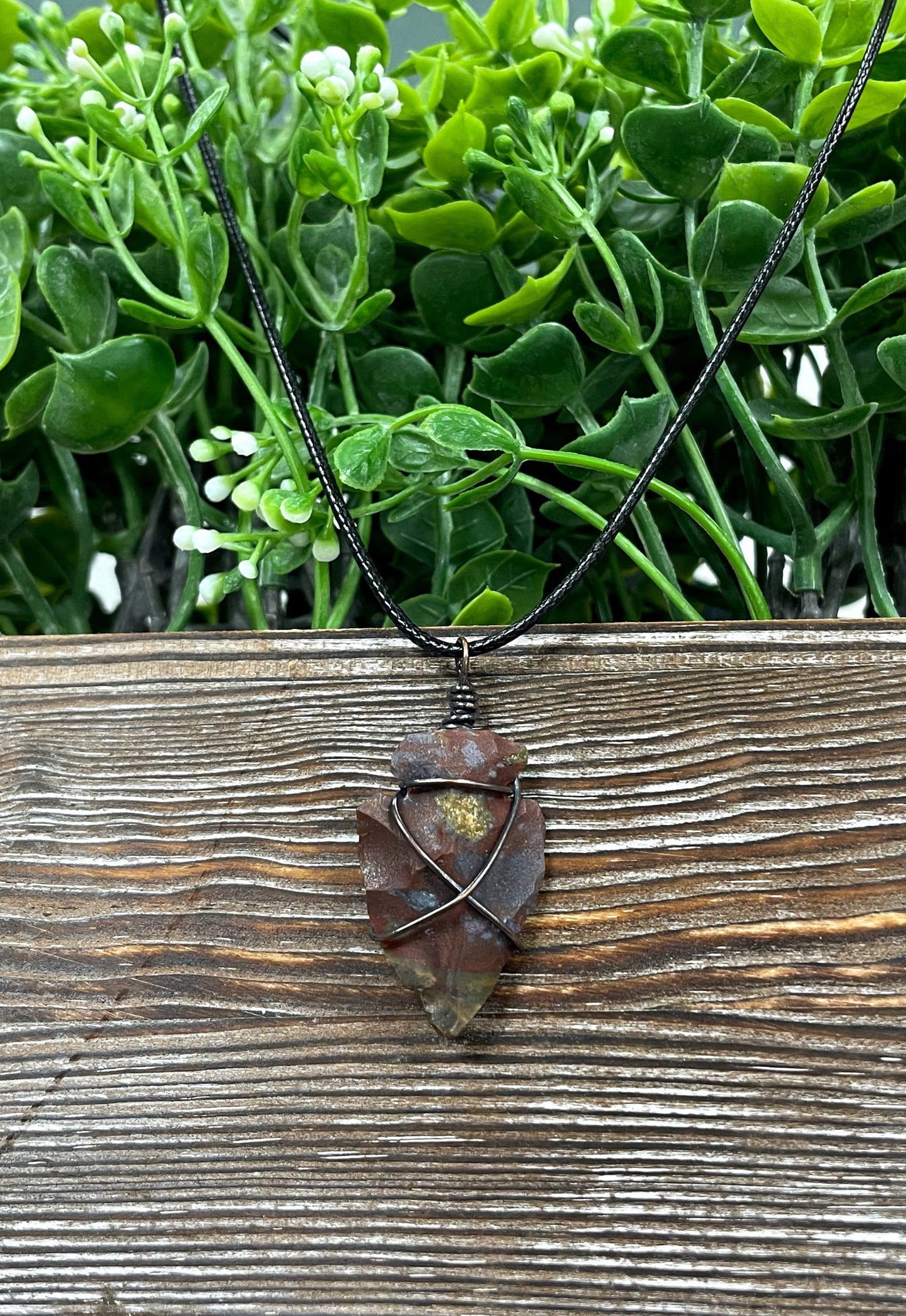 Wire Wrapped Arrowhead Pendant