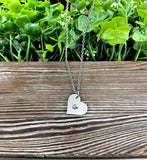 Butterfly Heart Hand Stamped Necklace