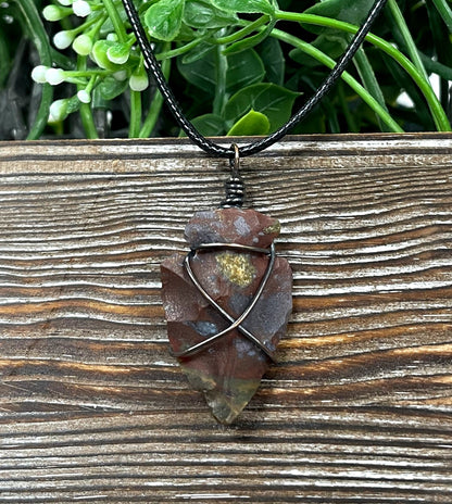 Wire Wrapped Arrowhead Pendant