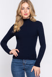 Buying Guide: Stylish and Healthy Dresses 2023 | Fashionably Fit | Long Slv Mock Neck Rib Sweater