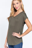 Dolman Slv V-neck Rayon Jersey Top