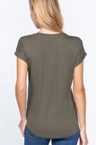 Dolman Slv V-neck Rayon Jersey Top