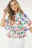 Buying Guide: Stylish and Healthy Dresses 2023 | Fashionably Fit | Floral Print Short Sleeve Top With Waist Tie