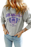 Gray LOS ANGELES Graphic Crew Neck Sweatshirt