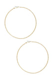 Lined Metal Hoop Earring