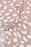 Pink Leopard Printed Short Sleeves Twist Shirt