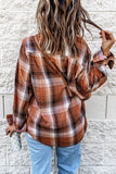 Plaid Long Sleeve Shirt with Pocket