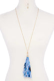 Tye Dye Fabric Tassel Necklace